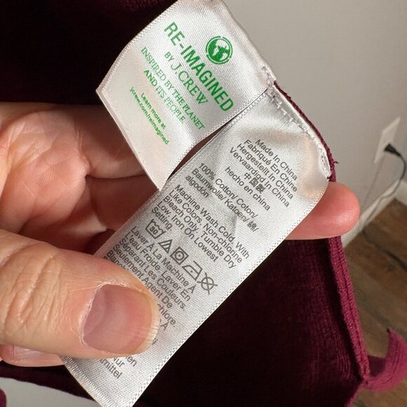 J. Crew burgundy knit sweater open blazer - Picture 3 of 4